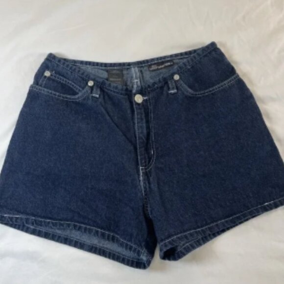 Vintage Y2K No Boundaries Denim Shorts Juniors 7 Dark Wash‎ - Picture 1 of 5